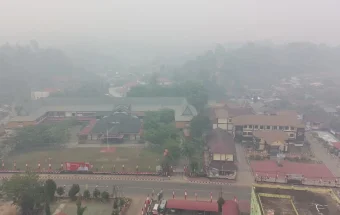 Makin Pekat, Kabut Asap Kepung Kantor Bupati Sanggau