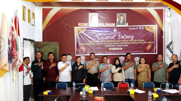KPU Nias Utara Gelar Rakorda Pemutakhiran Data Parpol lewat Aplikasi Sipol