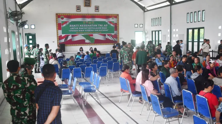 Karya Bakti TNI AD untuk Rakyat Gelar Operasi Katarak dan Bibir Sumbing di Nias
