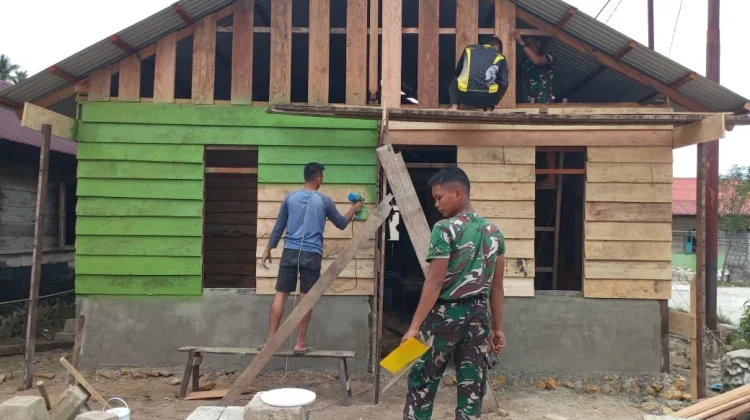 Program RTLH TNI AD Bantu Warga Pulau Tello Miliki Rumah Layak