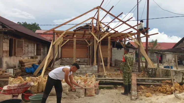 Program RTLH TNI AD Bantu Warga Pulau Tello Miliki Rumah Layak