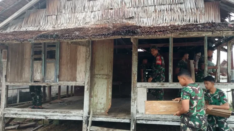 Program RTLH TNI AD Bantu Warga Pulau Tello Miliki Rumah Layak