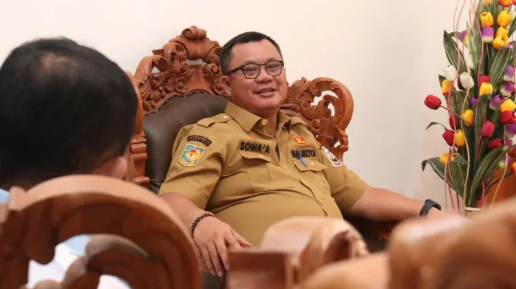 Audiensi Ketum KONI Sumut dengan Wali Kota Gunungsitoli