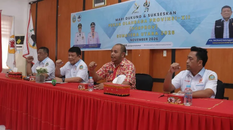 Audiensi Ketum KONI Sumut dengan Wali Kota Gunungsitoli
