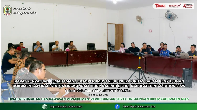 PKP2LH Gelar Rapat Koordinasi Penyusunan Dokumen SLHD Kabupaten Nias