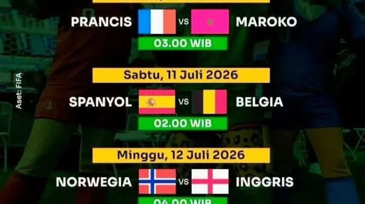 Berikut Jadwal Pertandingan Perempat Final Piala Dunia 2026