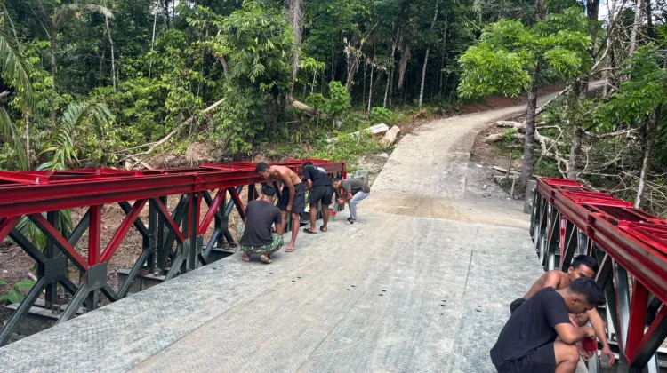 Pembangunan Jembatan Modular Sungai Bawoni Capai 98,3 Persen