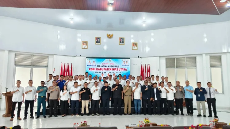 Pelantikan KONI Kabupaten Nias Utara Masa Bakti 2026-2030