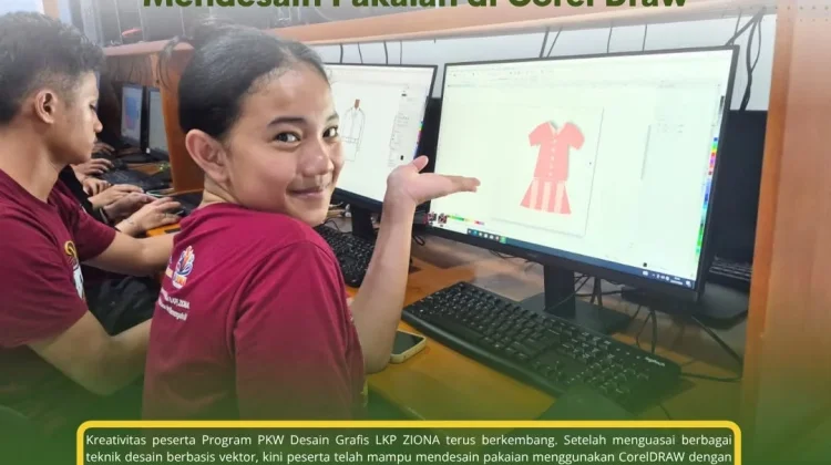 Peserta Kursus Desain Grafis Mampu Mendesain Pakaian di Corel Draw