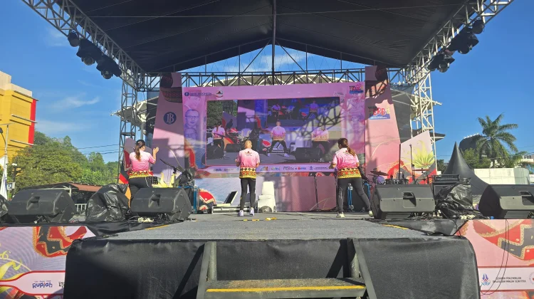 Qristap Fun Bike dan Senam Bestie Qris di Jelajah Rupiah Kepulauan Nias