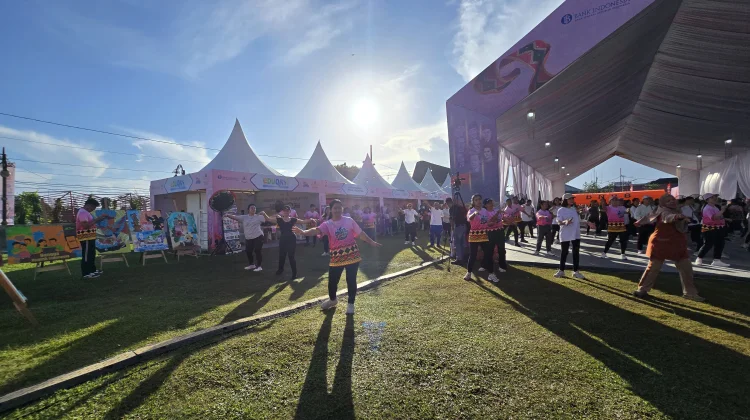Qristap Fun Bike dan Senam Bestie Qris di Jelajah Rupiah Kepulauan Nias