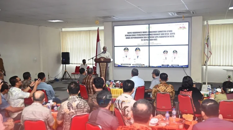 Rakor Dinas PMD Serta Dinas Kependudukan se-Kepulauan Nias