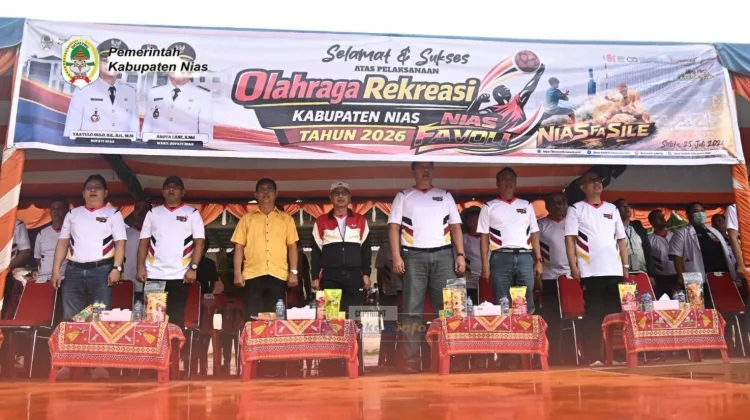 Olahraga Rekreasi Kabupaten Nias Tahun 2026 Resmi Dimulai