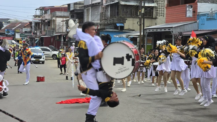 Gerakan Sulit di Aksi Drumband Kota Gunungsitoli