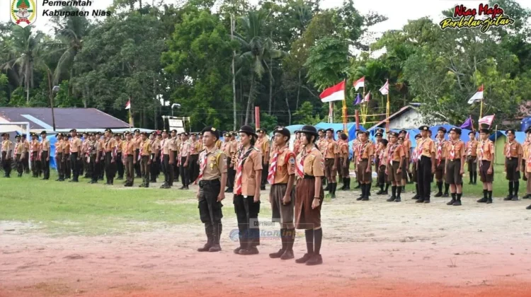 Pembukaan Perkemahan di Kabupaten Nias jelang HUT Pramuka Ke-65