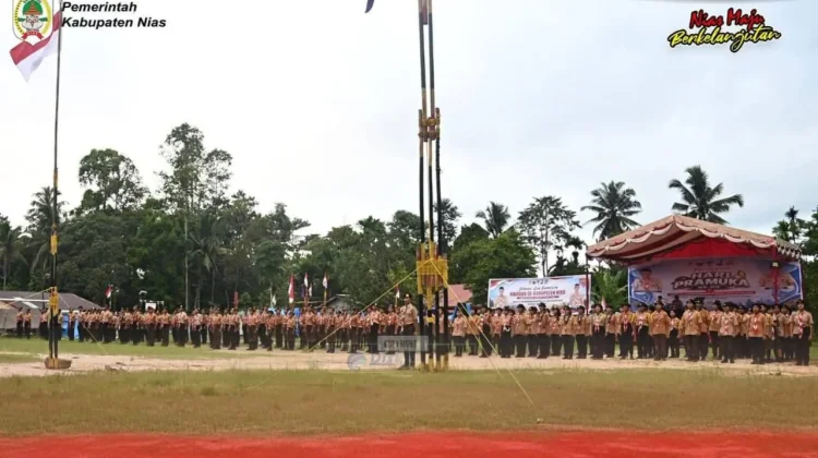 Pembukaan Perkemahan di Kabupaten Nias jelang HUT Pramuka Ke-65