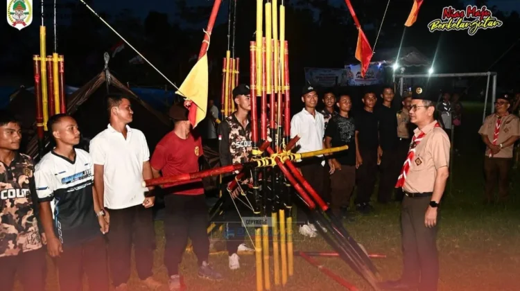 Pembukaan Perkemahan di Kabupaten Nias jelang HUT Pramuka Ke-65