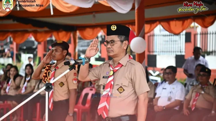 Pembukaan Perkemahan di Kabupaten Nias jelang HUT Pramuka Ke-65