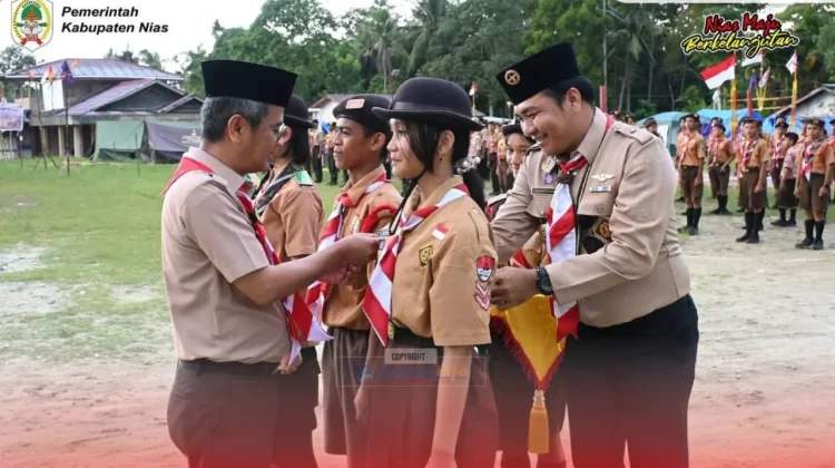 Pembukaan Perkemahan di Kabupaten Nias jelang HUT Pramuka Ke-65