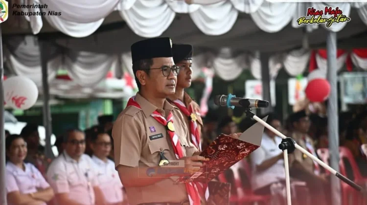 Pembukaan Perkemahan di Kabupaten Nias jelang HUT Pramuka Ke-65