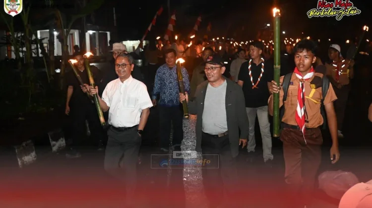 Pawai Obor Memeriahkan HUT ke-81 Kemri di Kabupaten Nias