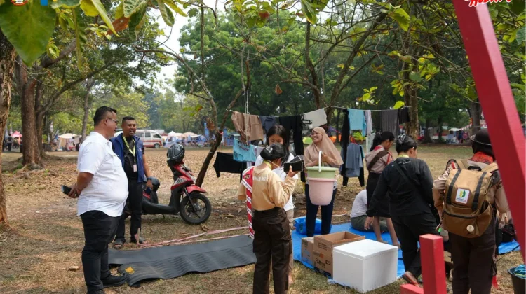 Ketua Kwarcab Tinjau Langsung Kontingen Pramuka Gunungsitoli di Jamnas XII