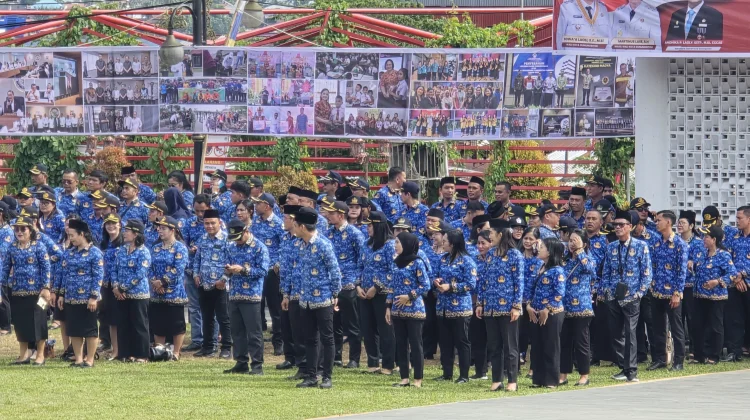 Persiapan Upacara Detik-detik Proklamasi di Kota Gunungsitoli