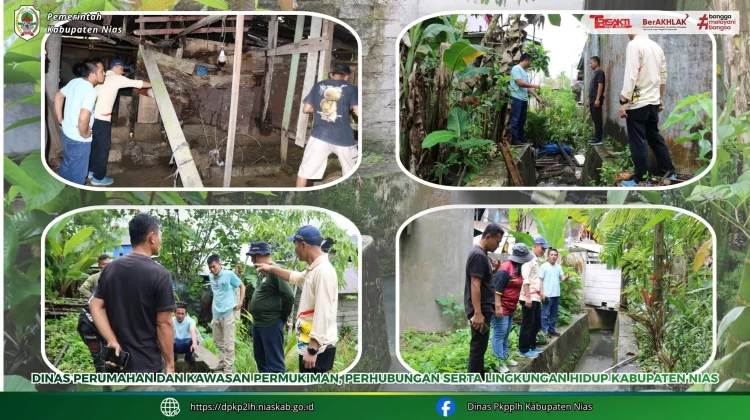 Cegah Genangan Air, Dinas Perkim-LH Nias Bersihkan Drainase di Idanogawo