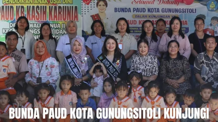 Bunda Paud Kota Gunungsitoli Kunjungi KB PAUD Kasih Karunia