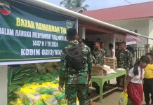 Bantu Masyarakat, Kodim Nias Gelar Bazar TNI