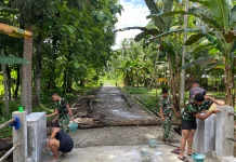 Bakti TNI AD untuk Rakyat, Jembatan Sungai Ndra Capai 93 Persen