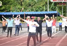 Senam Bersama Semarakkan HUT Ke-81 Kemri di Kabupaten Nias