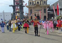 Parade Penghormatan Peserta Lomba Drumband Sekota Gunungsitoli