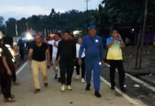 Bupati Nias Utara bersama Pramuka Kwarcab Gelar Gerak Jalan Santai HUT ke-65