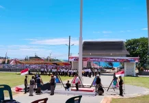 Persiapan OSALE di Lapangan Merdeka Gunungsitoli