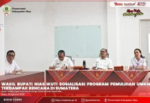 Wabub Nias Ikuti Sosialisasi Pemulihan UMKM Terdampak Bencana Secara Daring