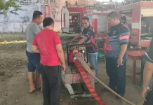 Pengujian Pompa Portabel YMT220 oleh Damkarmat Kota Gunungsitoli
