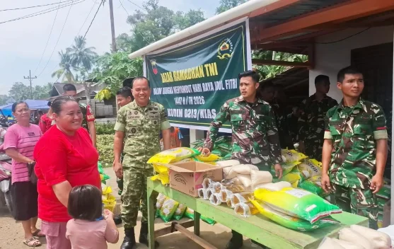 Dandim Nias Monitoring Bazar TNI di Kecamatan Tuhemberua