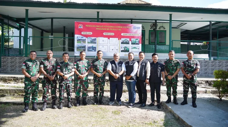 BRI Peduli Dukung Renovasi Masjid Istiqomah Korem 172/PWY