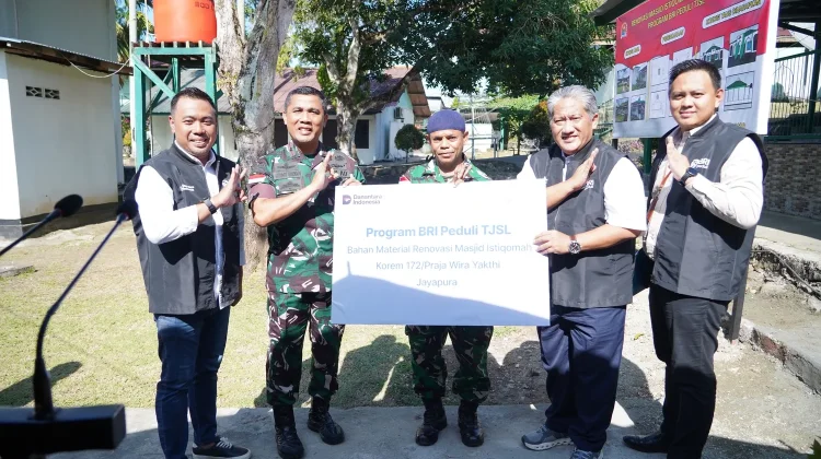 BRI Peduli Dukung Renovasi Masjid Istiqomah Korem 172/PWY