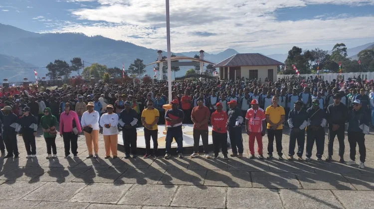 Sebanyak 700 Peserta Ramaikan Jalan Santai HUT RI Lanny Jaya