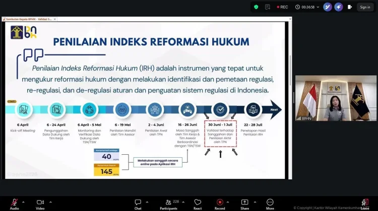 Rapat Validasi Sanggah Hasil Penilaian  Indeks Reformasi Hukum