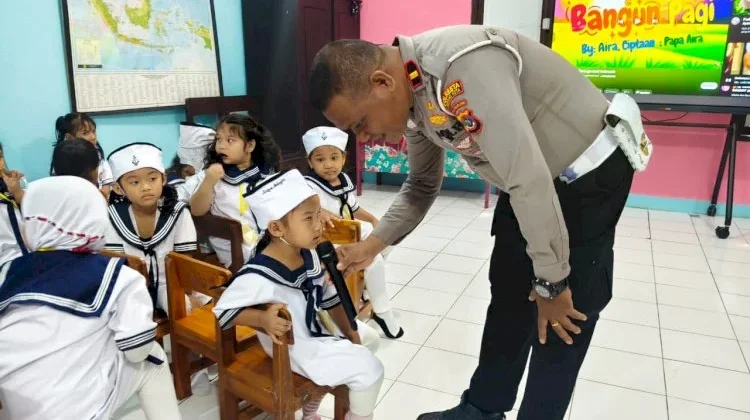 Polsek Alak Edukasi Keselamatan Berlalu Lintas Siswa TK Hang Tuah 23 Kupang