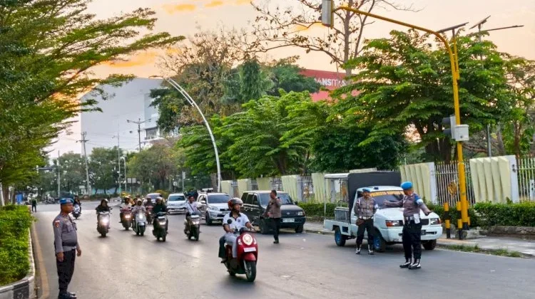 Lantas Polresta Kupang Kota Pengamanan Nobar Final Piala Dunia 2026
