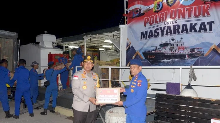 Polri Bantu Korban Bencana di Pulau Palue