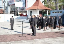 Kanwil Kemenkum NTT Tabur Bunga TMP Dharma Loka