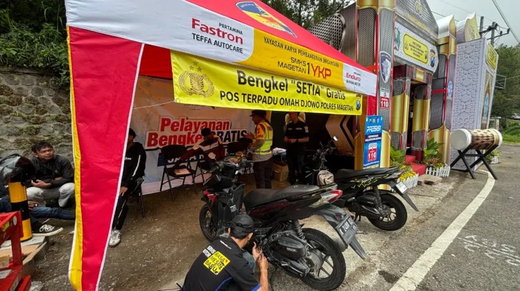 Bengkel Gratis SETIA di Pos Pam Sarangan Bantu Kendaraan Bermasalah Saat Lebaran