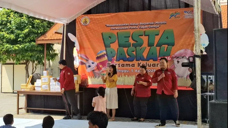 Suasana Panggung Pesta Paskah 2026 di Gereja St.Cornelius Madiun