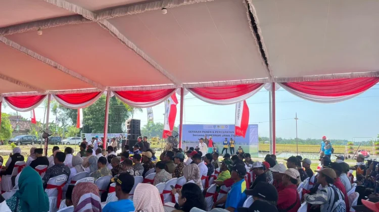 Gubernur Jawa Timur Hadiri Gerakan Panen dan Percepatan Tanam Padi di Kab. Madiun