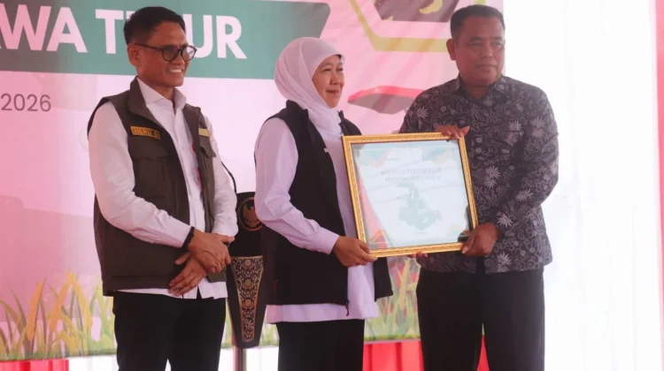 Gubernur Jawa Timur Hadiri Gerakan Panen dan Percepatan Tanam Padi di Kab. Madiun